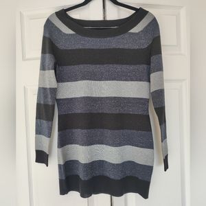 Gorgeous Sparkly Striped Tunic Sweater